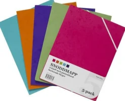 Snoddmapp A4 Ipod kartong, blandade färger, 5-pack