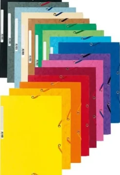 Snoddmapp EXACOMPTA FSC Presspan A4, 3-klaff, 250 ark, 400g, gul