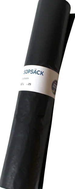 Sopsäck 60l 40my svart 25st/