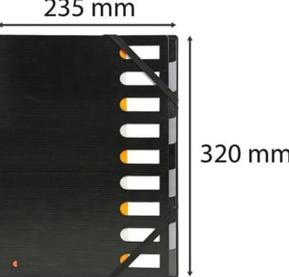 Sorteringsmapp EXACOMPTA 9-flik svart