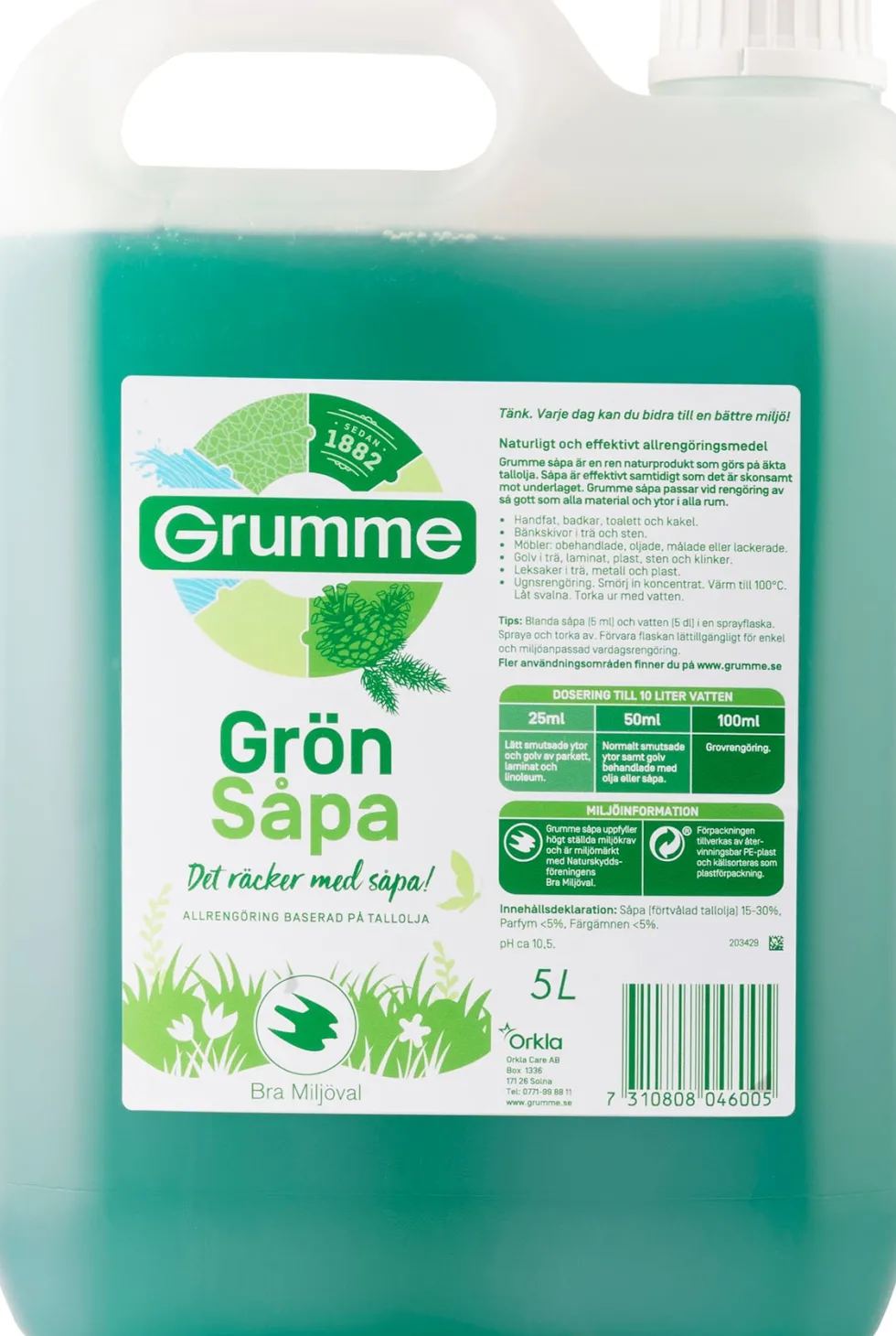 Såpa GRUMME Grönsåpa 5L