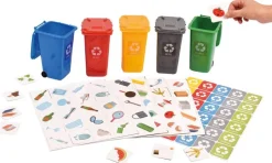 Spel Återvinningsspel med 5 soptunnor