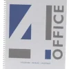 Spiralblock 4-Office, 147x297mm, linjerat, 5st