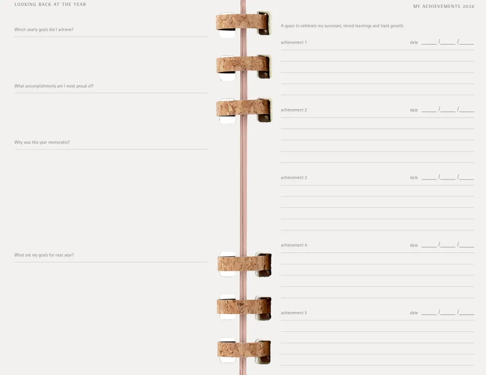 Spiral Planner 12M Large Almond 2026