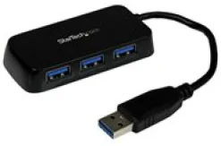 Startech Bärbar SuperSpeed mini USB 3.0-hubb med 4 portar