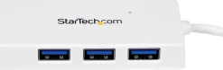 Startech Bärbar SuperSpeed mini USB 3.0-hubb med 4 portar - Vit
