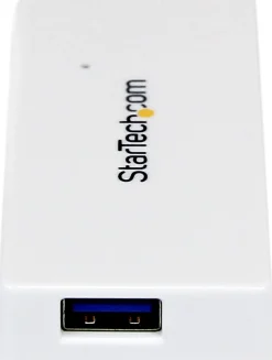 Startech Bärbar SuperSpeed mini USB 3.0-hubb med 4 portar - Vit