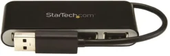 Startech Bärbar USB 2.0-hubb med 4 portar och inbyggd kabel