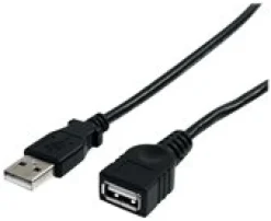 StarTech.com 91 cm svart USB 2.0-förlängningskabel A till A 
