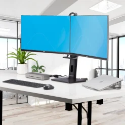 StarTech.com Crossbar Dual Monitor Desk Stand, Double 27inch