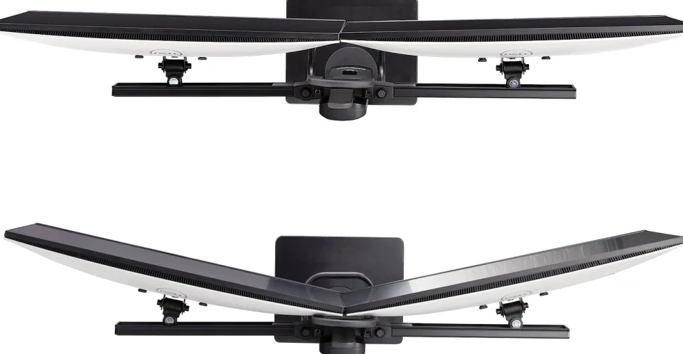 StarTech.com Crossbar Dual Monitor Desk Stand, Double 27inch