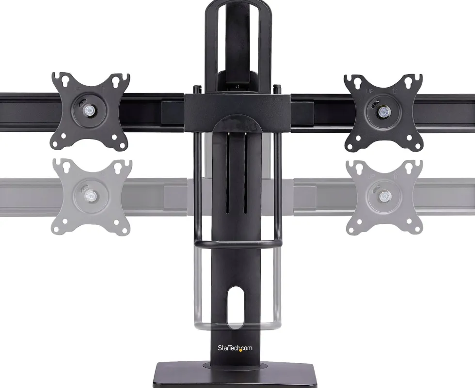 StarTech.com Crossbar Dual Monitor Desk Stand, Double 27inch