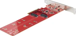 StarTech.com Dual M.2 PCIe SSD Adapter Card, x8 / x16 Dual NVMe