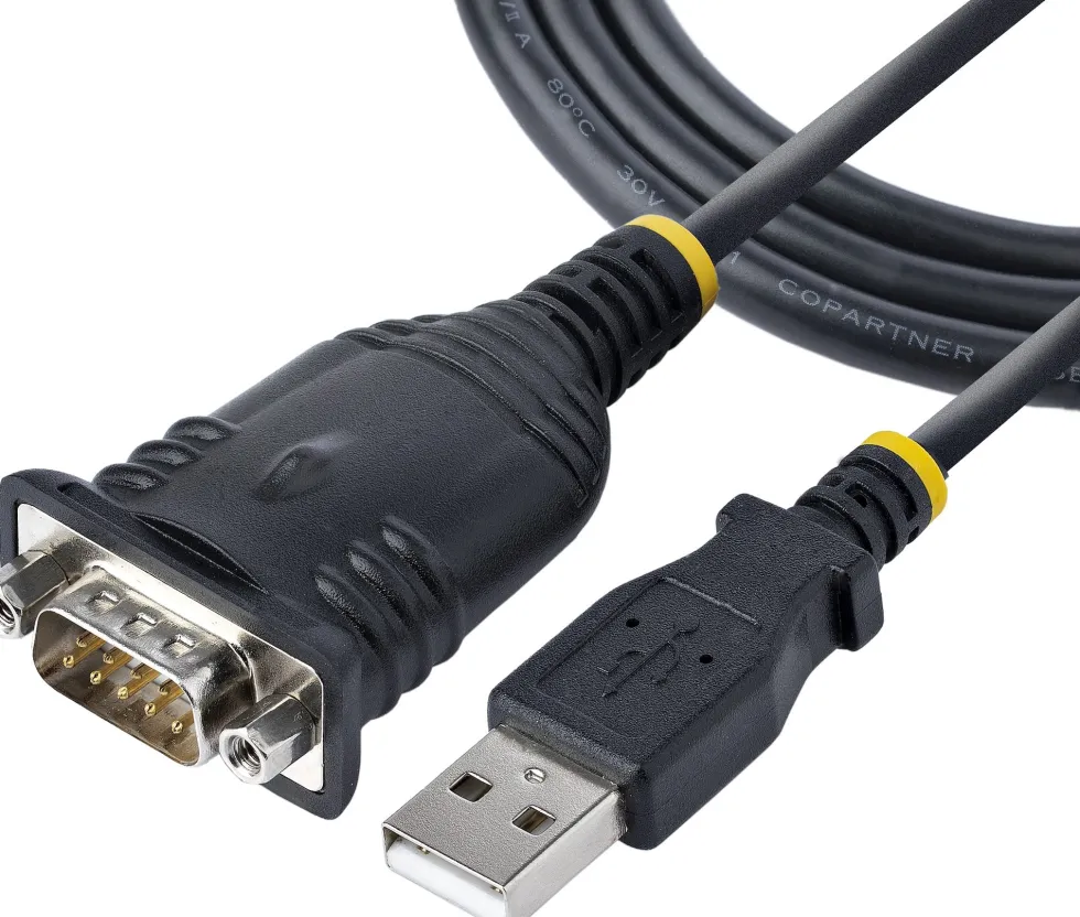 StarTech.com 3ft (1m) USB to Serial Cable, DB9 Male RS232 to USB