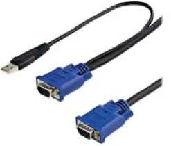 StarTech.com 10 ft Ultra Thin USB VGA 2-in-1 KVM Cable - VGA KVM