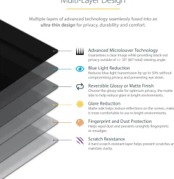 StarTech.com 17.3-inch 16:9 Laptop Privacy Filter, Anti-Glare