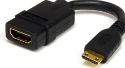 StarTech.com 5in Mini HDMI to HDMI Adapter, 4K High Speed HDMI