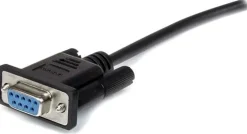 StarTech.com 1m Black Straight Through DB9 RS232 Serial Cable