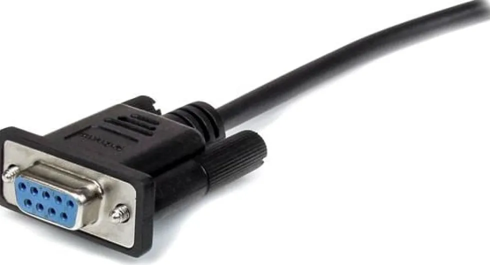 StarTech.com 1m Black Straight Through DB9 RS232 Serial Cable