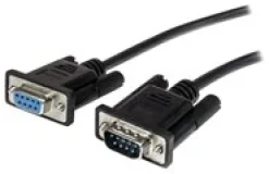 StarTech.com 2m Black Straight Through DB9 RS232 Serial Cable