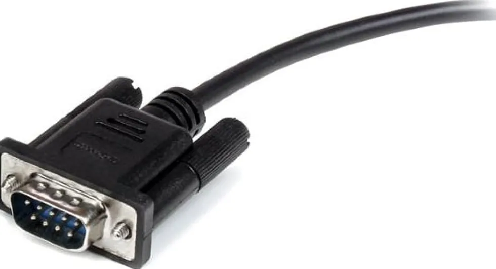 StarTech.com 2m Black Straight Through DB9 RS232 Serial Cable