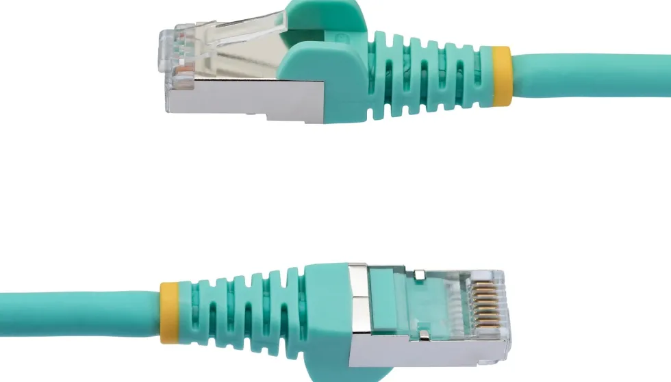 StarTech.com 2m CAT6a Ethernet Cable - Aqua - Low Smoke Zero