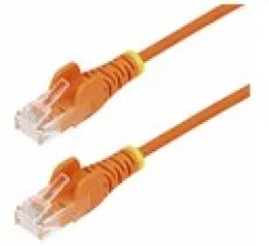 StarTech.com 5m Orange Slim CAT6 Ethernet Cable, Snagless,