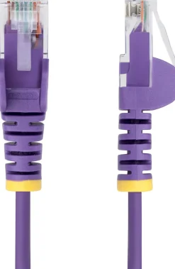 StarTech.com 2m Purple Slim CAT6 Ethernet Cable, Snagless,