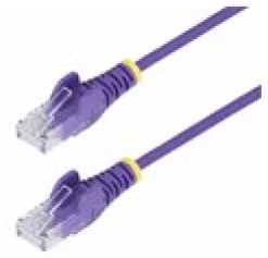 StarTech.com 2m Purple Slim CAT6 Ethernet Cable, Snagless,