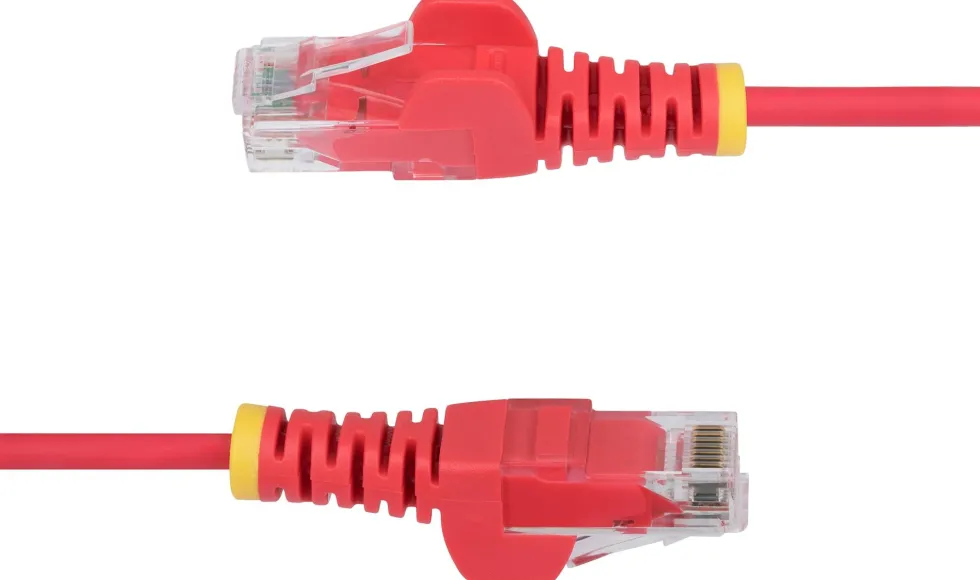 StarTech.com 2m Red Slim CAT6 Ethernet Cable, Snagless, 28AWG,