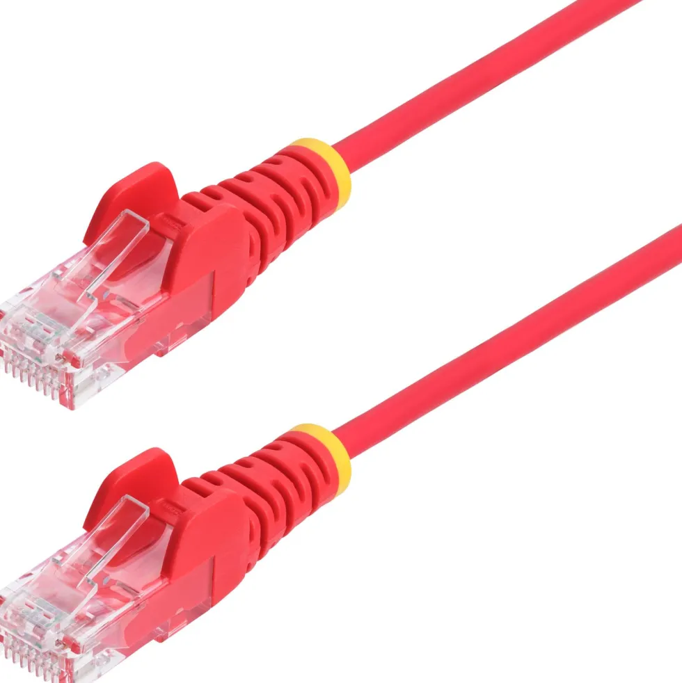 StarTech.com 2m Red Slim CAT6 Ethernet Cable, Snagless, 28AWG,