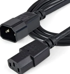 StarTech.com 1 m strömförlängningskabel, C14 till C13, 10 A