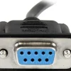 StarTech.com 2 m svart DB9 RS232 seriell nollmodemskabel F/F