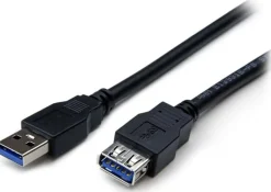 StarTech.com 2 m svart SuperSpeed USB 3.0-förlängningskabel A