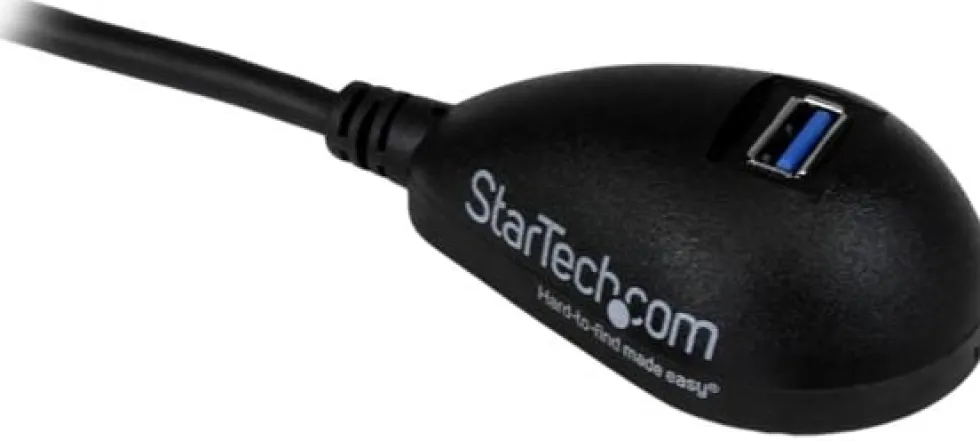 StarTech.com 1,5 m svart SuperSpeed USB 3.0-förlängningskabel