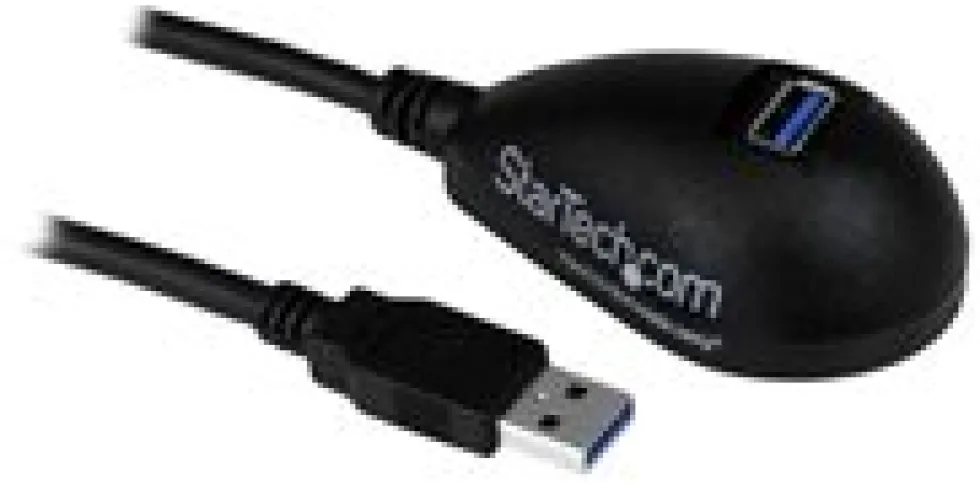 StarTech.com 1,5 m svart SuperSpeed USB 3.0-förlängningskabel