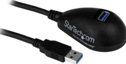 StarTech.com 1,5 m svart SuperSpeed USB 3.0-förlängningskabel
