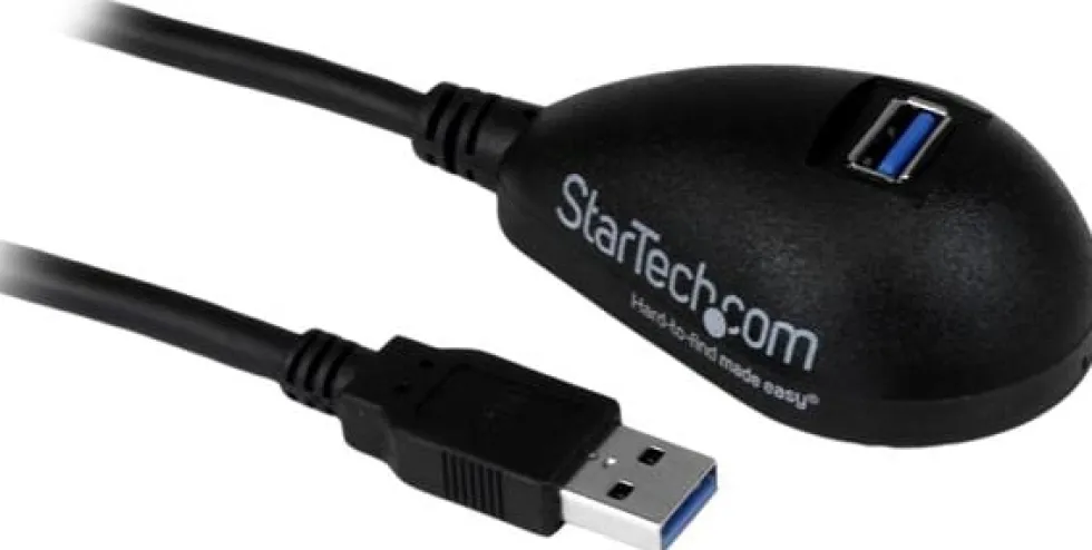 StarTech.com 1,5 m svart SuperSpeed USB 3.0-förlängningskabel