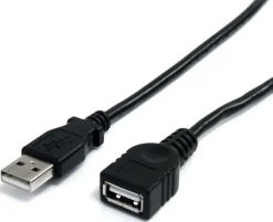 StarTech.com 3 m svart USB 2.0-förlängningskabel A till A  M/F