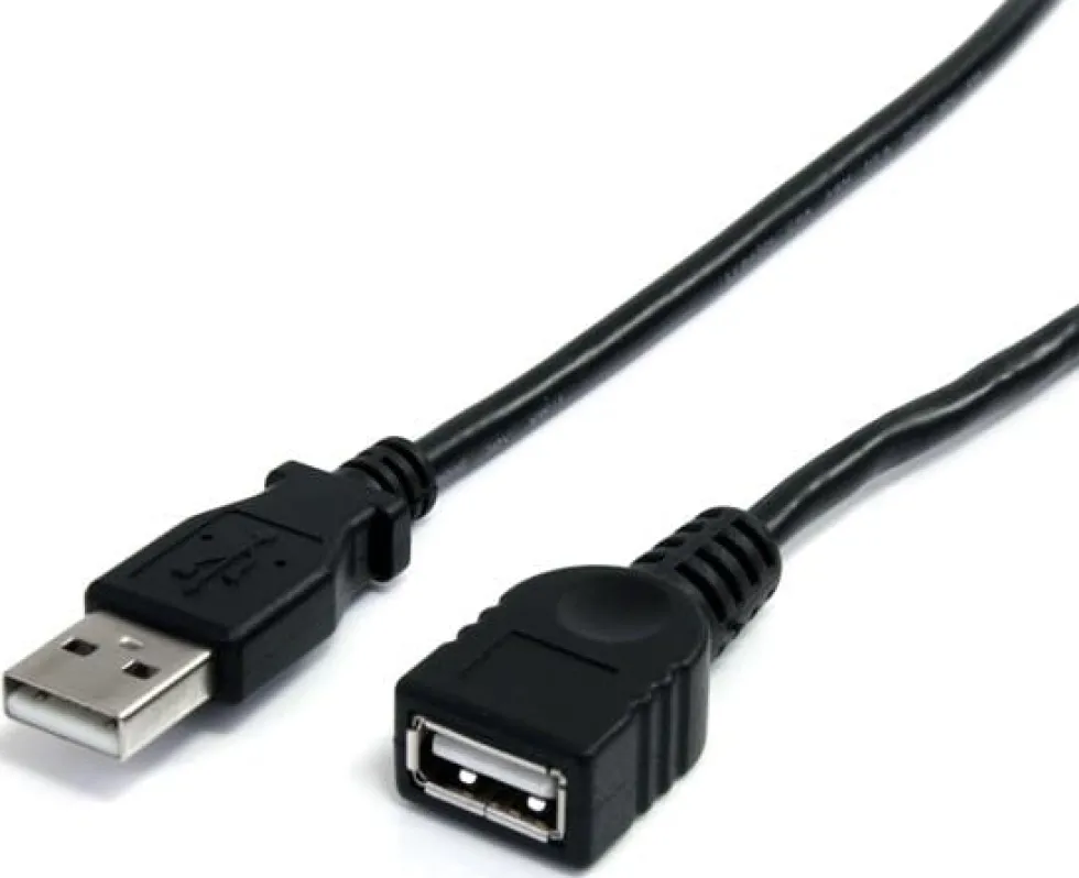 StarTech.com 3 m svart USB 2.0-förlängningskabel A till A M/F