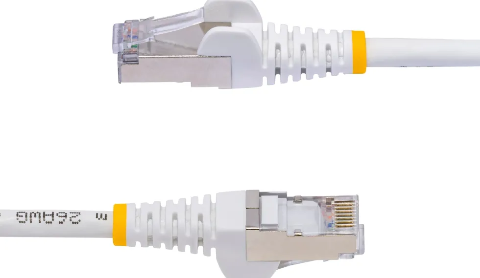 StarTech.com 12m White CAT8 Ethernet Cable, Snagless, S/FTP,