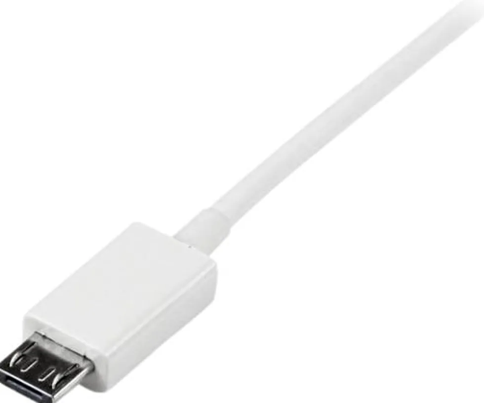 StarTech.com 2m White Micro USB Cable Cord - A to Micro B