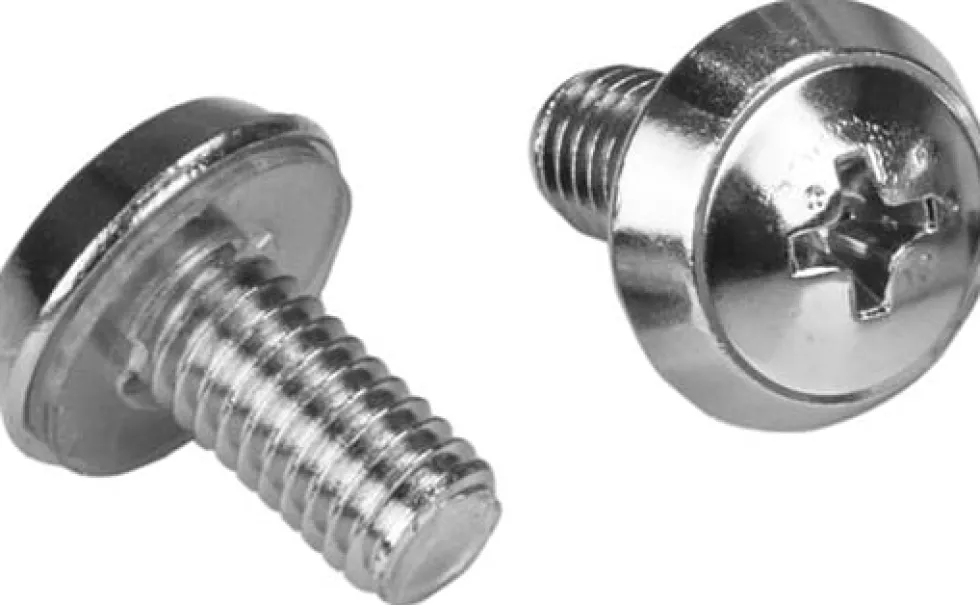 StarTech.com 100-pack M6-monteringsskruvar och korgmuttrar för