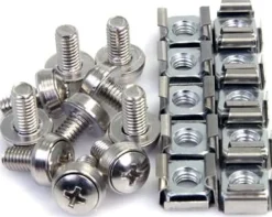 StarTech.com 100-pack M6-monteringsskruvar och korgmuttrar för