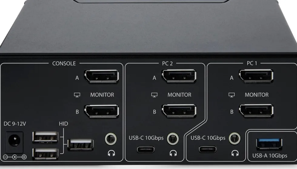 StarTech.com 2-Port Dual-Monitor DisplayPort KVM Switch, 8K 60Hz