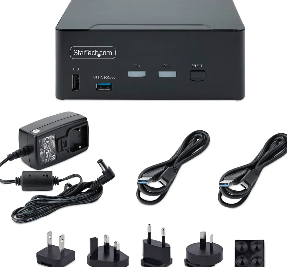 StarTech.com 2-Port Dual-Monitor DisplayPort KVM Switch, 8K 60Hz