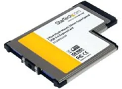 StarTech.com 2 Port Flush Mount ExpressCard 54mm SuperSpeed USB