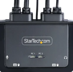 StarTech.com 2-Port Hybrid USB-C DisplayPort Cable KVM Switch,