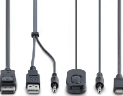 StarTech.com 2-Port Hybrid USB-C DisplayPort Cable KVM Switch,