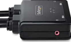 StarTech.com 2-Port Hybrid USB-C DisplayPort Cable KVM Switch,